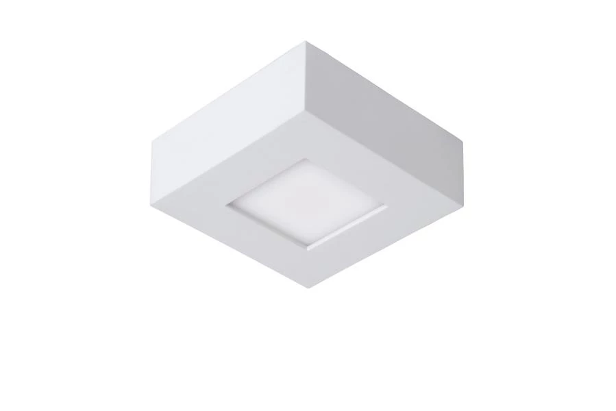 Lucide BRICE-LED - Flush ceiling light Bathroom - LED Dim. - 1x8W 3000K - IP44 - White - turned off